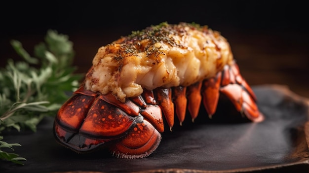 Photo a lobster on a plate