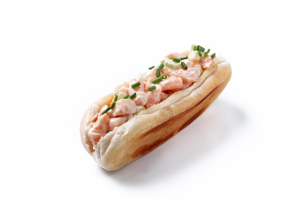 Lobster roll isolated on white background