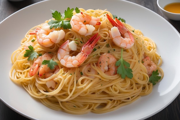 Lobster spaghetti with shrimp egg