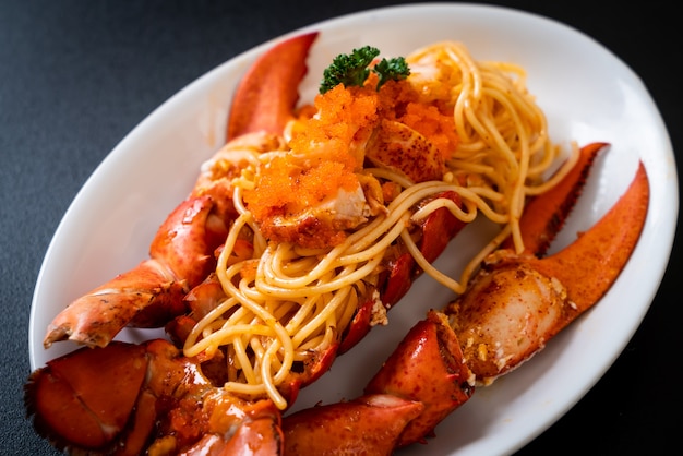 lobster spaghetti with shrimp egg