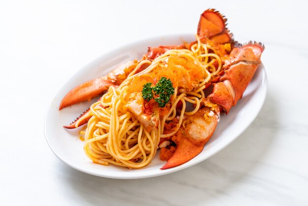 lobster spaghetti with shrimp egg