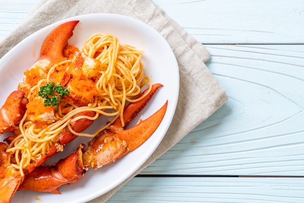 lobster spaghetti with shrimp egg