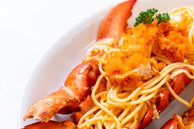 lobster spaghetti with shrimp egg