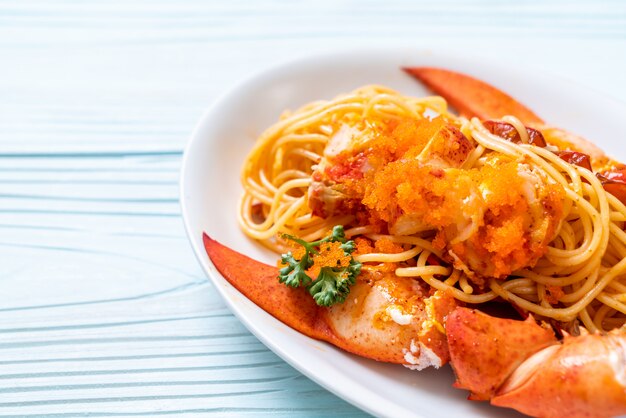 lobster spaghetti with shrimp egg