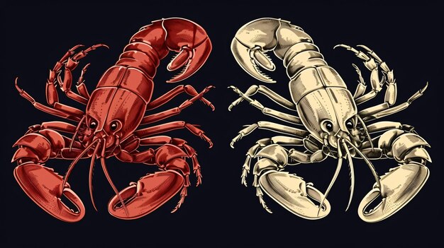 Lobster Vector Logo Illustration Crustacean