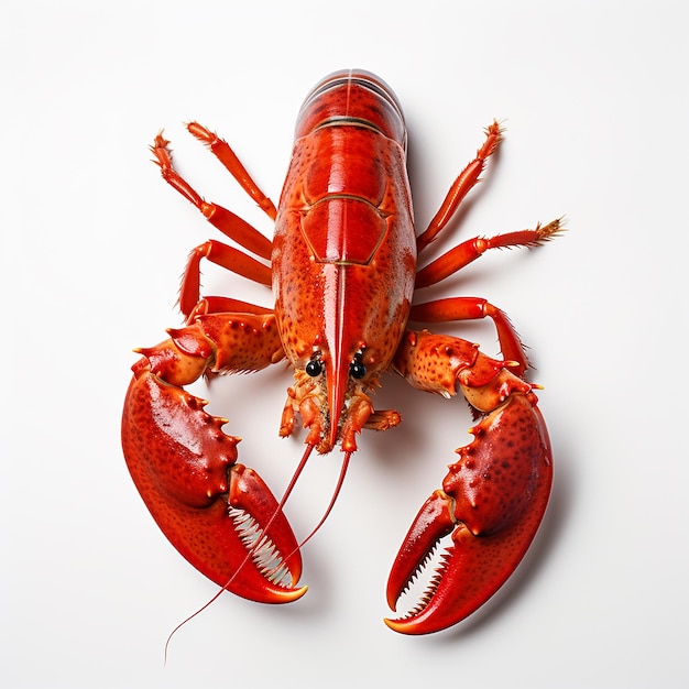 Lobster on White Background No Shadow