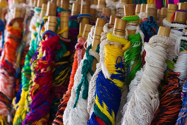 Local craft at souvenir market in Cancun, Mexico.