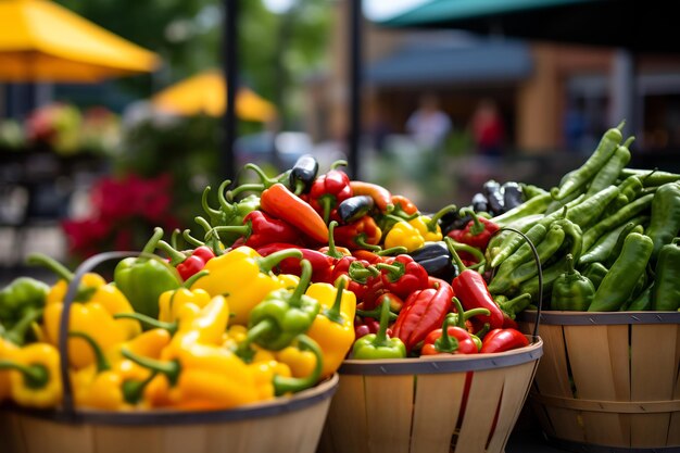 Local farmers market with super fresh produce