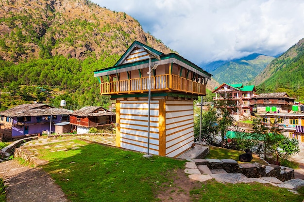 Local houses in Kasol village India