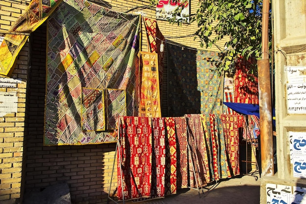 The local market in acient city Yazd in Iran