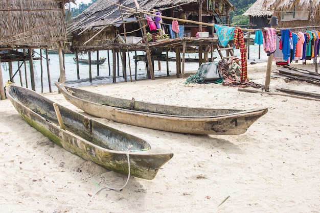 Local wooden boat Surin Island