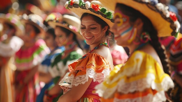 Locals participating in traditional flowerthemed competitions and games at Feria de las Flores