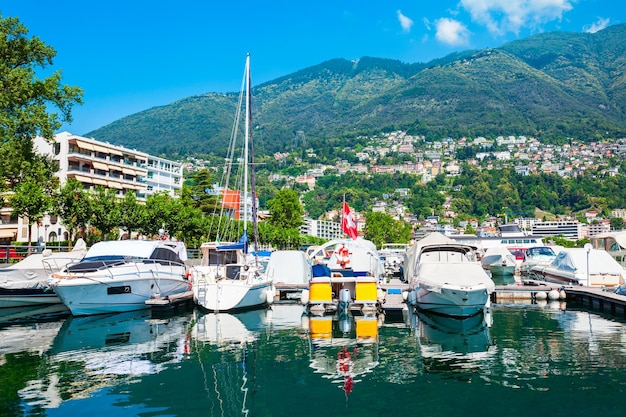 Locarno haven met boten Zwitserland