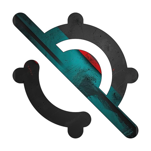 locatie kruispunt slash icoon diagonaal zwart groen rood