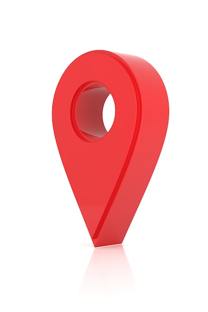 Location icon design. 3D rendering.