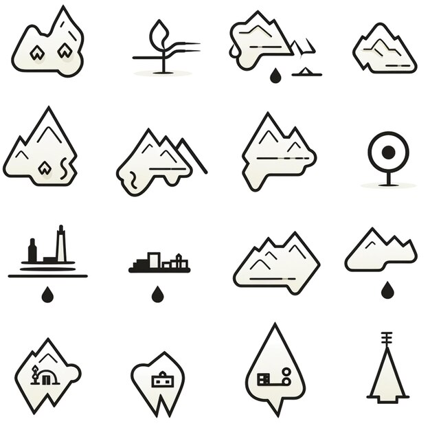 location icon set