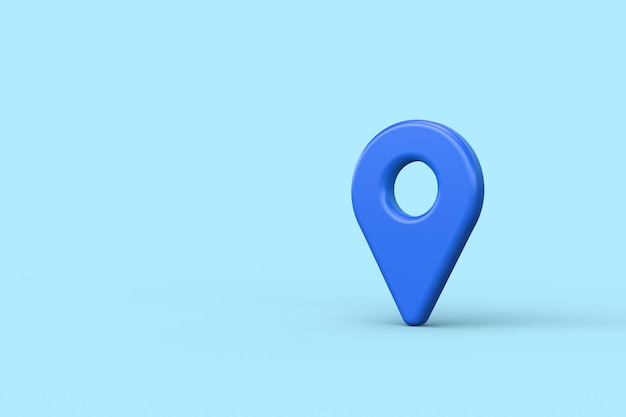 Location map icon 3d render