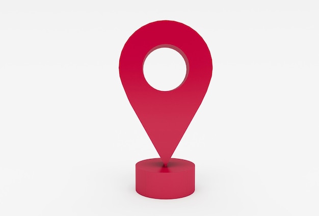 Photo location map pin gps pointer markers 3d illustration for destination minimal 3d rendering