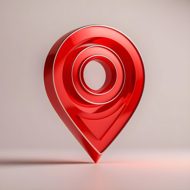 Location pointer icon red color