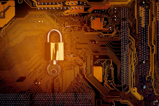 Lock on computer circuit board