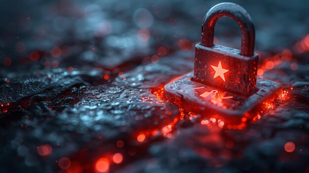 Photo lock with red star