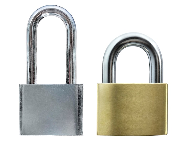 Locked Padlock on the white background