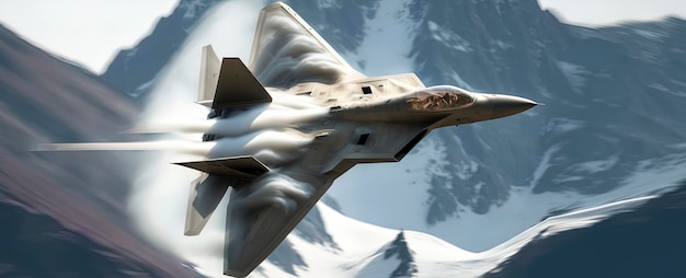 사진 lockheed martin f22, 스위스 알프스 소닉 붐을 넘어 음속의 장벽을 허물다 aigenerated