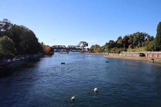 Locks in rivers and lakes of Seattle Washington