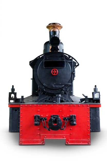 Photo locomotive against white background