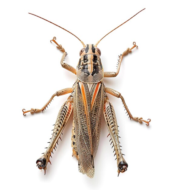 Photo a locust in white background job id e902698581e8430e81bc0a69f9c9c04e