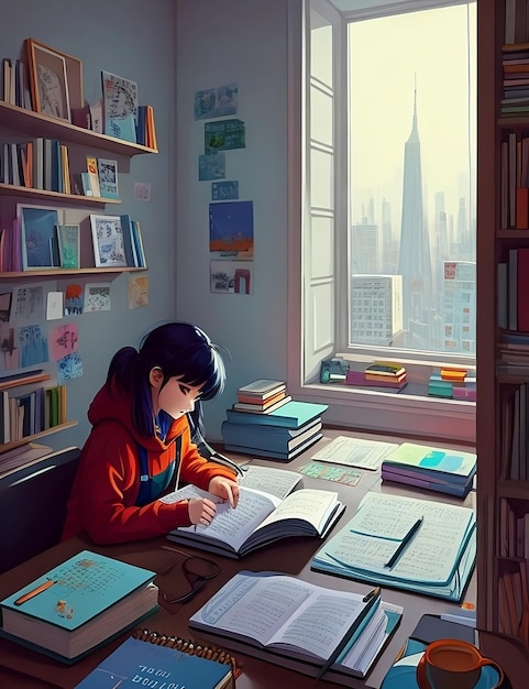 LoFi girl in room