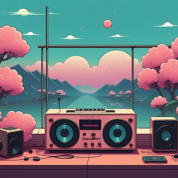 Foto sfondo musicale lofi