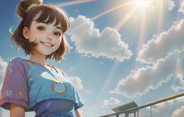 Lofi Style Design Beauty Lofi Artwork Girl at cinecmatic Background