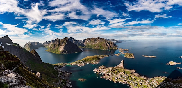 Лофотенские острова — архипелаг в губернии Нурланн, Норвегия. Он известен своим характерным пейзажем с живописными горами и вершинами, открытым морем и защищенными бухтами, пляжами и нетронутыми землями.