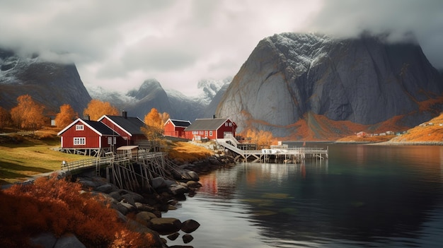 Lofoten in norway landscape