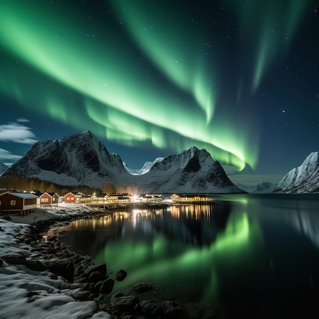 ノルウェーのロフォーテン諸島の風景