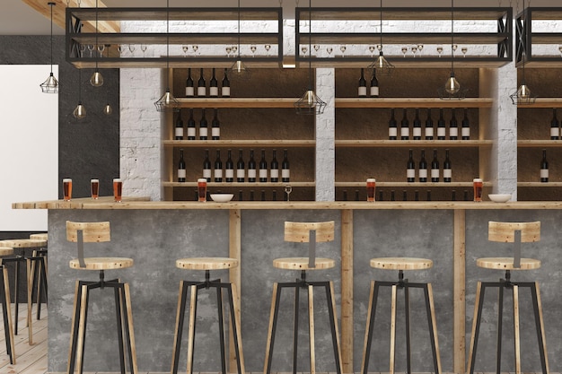 Loft bar interior