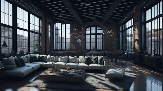 loft living room interior design