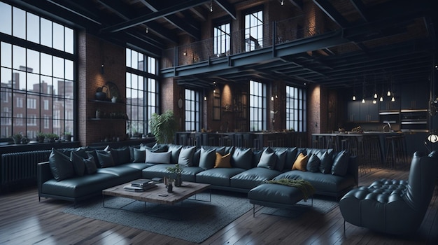 loft living room interior design