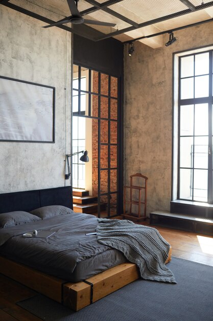 Foto loft slaapkamer interieur