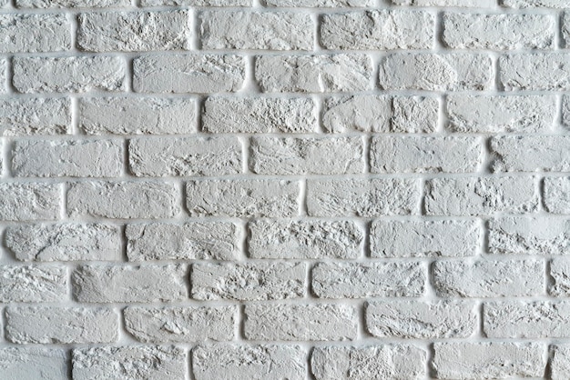 Loft styled white brick wall