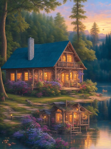 Log Cabin by the Lake A Peaceful Escape