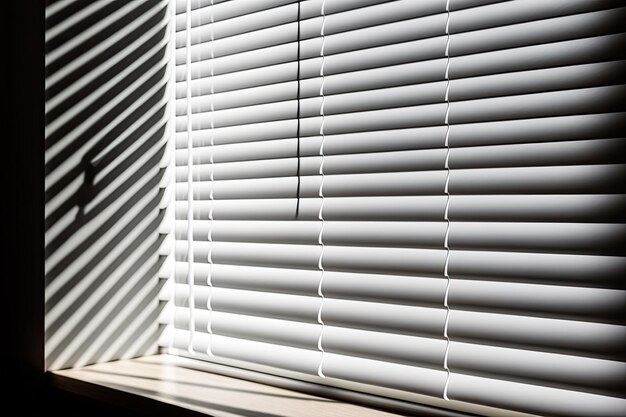 Log Houses White Horizontal Blinds