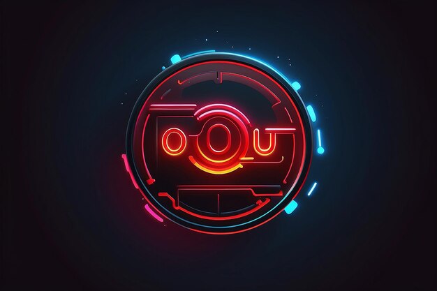 Foto in log out neon signs log style vettore di testo