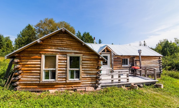 Photo log wood shack