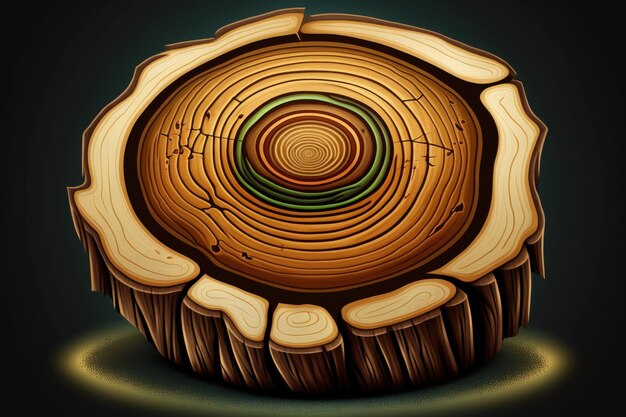 Log Wood and Tree Ring