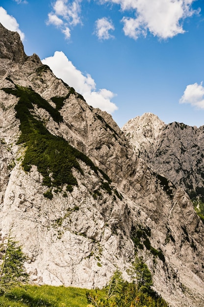 Logar-vallei of Logarska dolina Slovenië Europa Wandelen in de Savinja Alpen en de bergen van Slovenië Populaire plek voor een wandeling in het nationale park Triglav