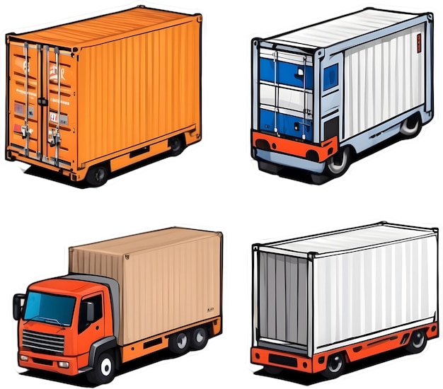 Foto icone logistiche spedizione e consegna cadena di approvvigionamento gestione dei magazzini logistica dei trasporti cargo