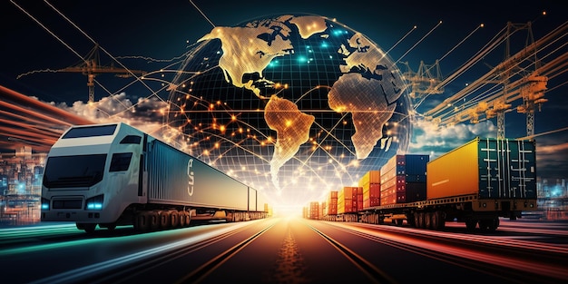 Logistic network distribution on background