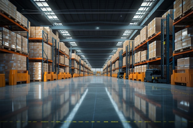 Logistics center warehouse the heart of storage and distribution operations